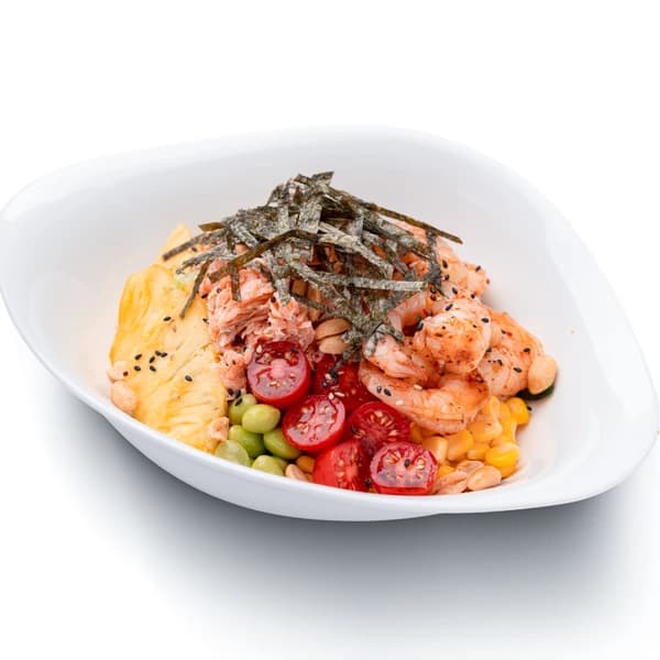 Smoke Salmon & Tiger Prawn Bowl
